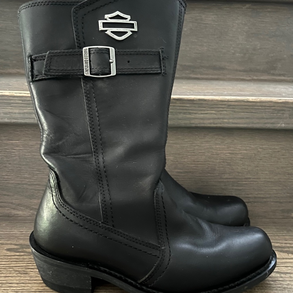 Harley Davidson Bar & Shield Zip Boots